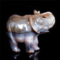 6" Druzy Agate Crystal Elephant Figurine Stone Animal Carvings
