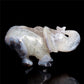 6.5" Druzy Agate Crystal Elephant Figurine Stone Animal Carvings