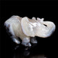 6.5" Druzy Agate Crystal Elephant Figurine Stone Animal Carvings