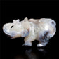 6.5" Druzy Agate Crystal Elephant Figurine Stone Animal Carvings