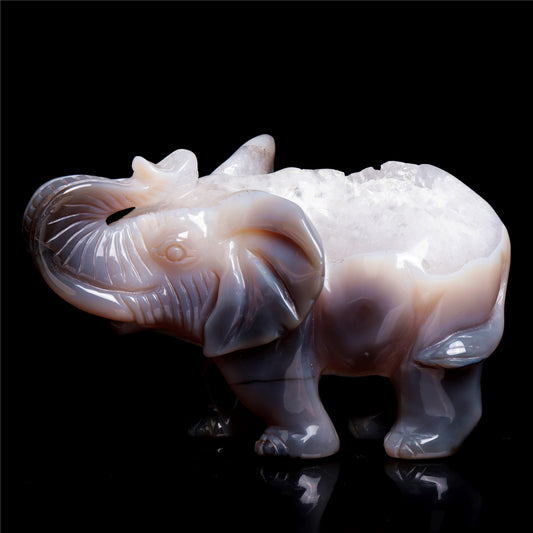 druzy agate elephant