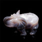 6" Druzy Agate Crystal Elephant Figurine Stone Animal Carvings