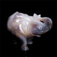 6" Druzy Agate Crystal Elephant Figurine Stone Animal Carvings