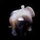6" Druzy Agate Crystal Elephant Figurine Stone Animal Carvings