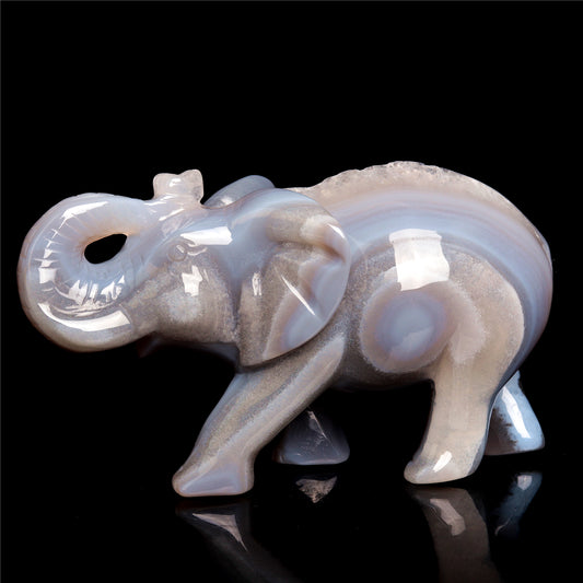 druzy agate elephant