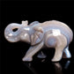 5.5" Druzy Agate Crystal Elephant Figurine Stone Animal Carvings