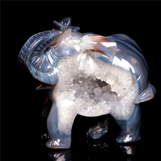 druzy agate elephant