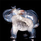 6.5" Druzy Agate Crystal Elephant Figurine Stone Animal Carvings