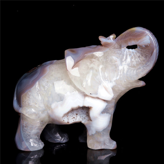 druzy agate elephant
