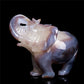 7" Druzy Agate Crystal Elephant Figurine Stone Animal Carvings