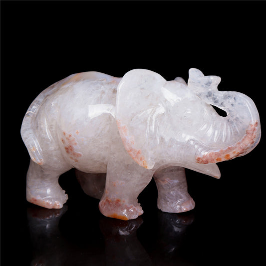agate elephant carving