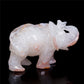 5.5" Druzy Agate Crystal Elephant Figurine Stone Animal Carvings