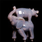 7" Druzy Agate Crystal Elephant Hippo Figurine