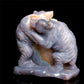 6" Druzy Agate Crystal Bear Figurine Decor Gift