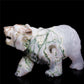 5" Druzy Moss Agate Crystal Bear Figurine Decor Gift