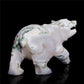 5.5" Druzy Moss Agate Crystal Bear Figurine Decor Gift