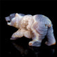 6" Druzy Agate Crystal Bear Figurine Decor Gift