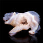 6" Druzy Agate Crystal Bear Figurine Decor Gift