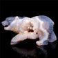 6" Druzy Agate Crystal Bear Figurine Decor Gift