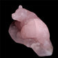 9.5" Rose Quartz Crystal Bear Figurine Decor Gift