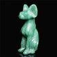 6" Green Aventurine Crystal Sphynx Cat Figurine Decor