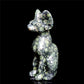 6" Kambaba Jasper Crystal Sphynx Cat Figurine Decor