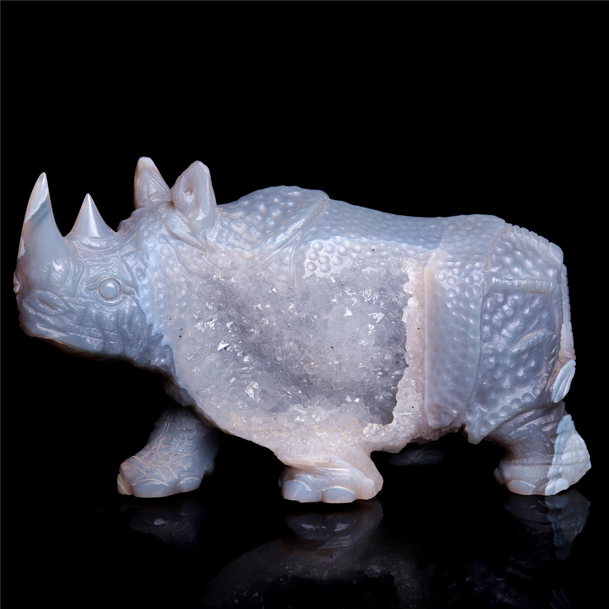 druzy agate rhino