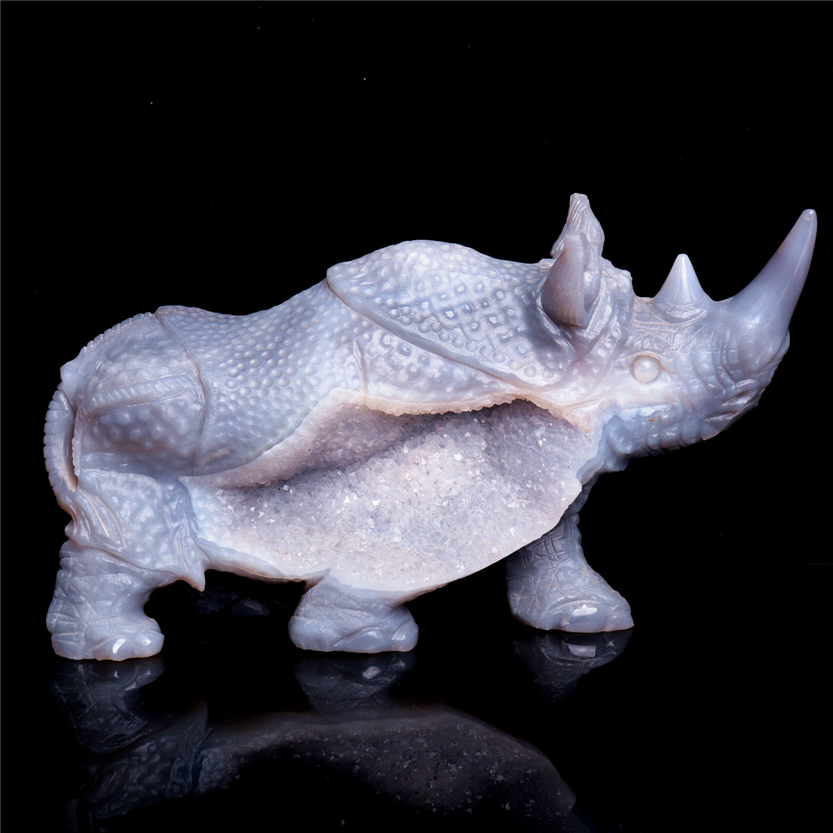 druzy agate rhino