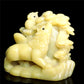 4.5" Handcarved Jade Crystal Wolf Figurine Quartz Animal Carvings