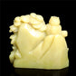 4.5" Handcarved Jade Crystal Wolf Figurine Quartz Animal Carvings