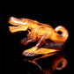 5" Tiger Eyes Stone Crystal Dinosaur Figurine Quartz Animal Carvings