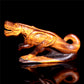 5" Tiger Eyes Stone Crystal Dinosaur Figurine Quartz Animal Carvings