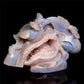 9" Druzy Agate Crystal Dragon Figurine Quartz Animal Carvings