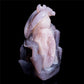 7" Druzy Agate Crystal Dragon Figurine Quartz Animal Carvings
