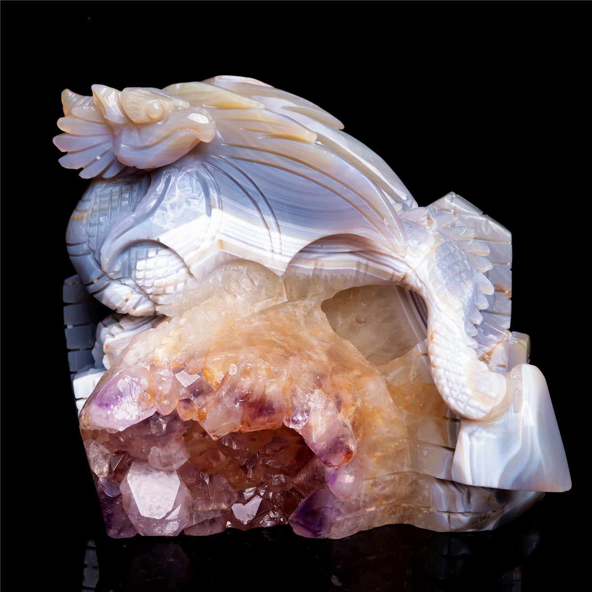 druzy agate dragon