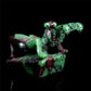 4" Ruby Zoisite Hand Carved Crystal Mantis Figurine