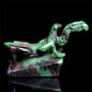 4" Ruby Zoisite Hand Carved Crystal Mantis Figurine