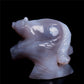3.5" Druzy Agate Crystal Squirrel Figurine Quartz Animal Carvings