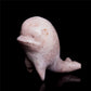 4" Pink Amethyst Crystal Whale Figurine Quartz Animal Carvings