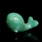 3" Green Aventurine Crystal Whale Figurine Decor