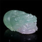 4" Fluorite Crystal Pixiu Figurine Quartz Animal Carvings