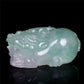 4" Fluorite Crystal Pixiu Figurine Quartz Animal Carvings