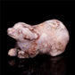 4" Pink Amethyst Crystal Dog Figurine Quartz Animal Carvings