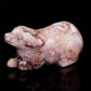4" Pink Amethyst Crystal Dog Figurine Quartz Animal Carvings