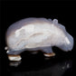 5" Druzy Agate Crystal Hippo Figurine Quartz Animal Carvings