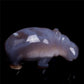 4.5" Druzy Agate Crystal Hippo Figurine Quartz Animal Carvings