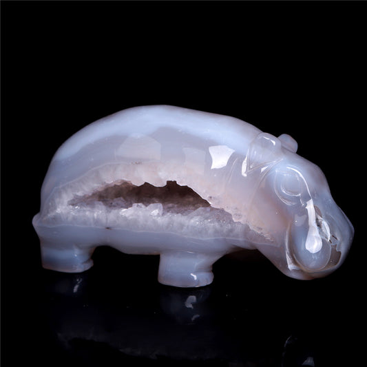 druzy agate hippo