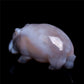 4" Druzy Agate Crystal Hippo Figurine Quartz Animal Carvings