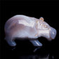 4" Druzy Agate Crystal Hippo Figurine Quartz Animal Carvings
