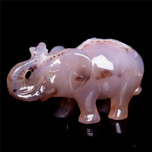 druzy agate elephant